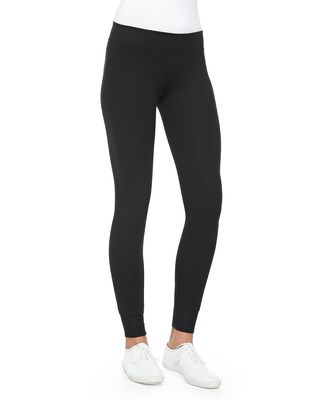 Full-Length Double-Layer Yoga Tights, Black