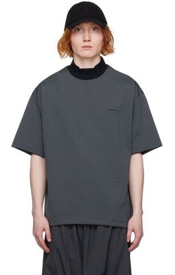 Fumito Ganryu Black Mock Neck T-Shirt