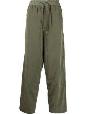 Fumito Ganryu drawstring-fastening waistband trousers - Green