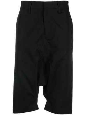 Fumito Ganryu drop-crotch tailored shorts - Black