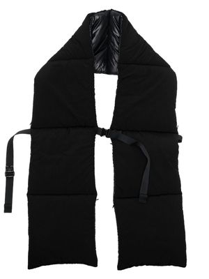 Fumito Ganryu padded quilted scarf - Black