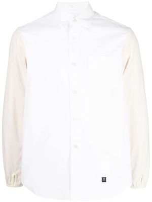 Fumito Ganryu panelled button-up shirt - White