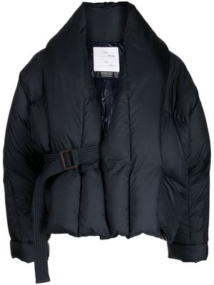 Fumito Ganryu ripstop quilted puffer jacket - Blue