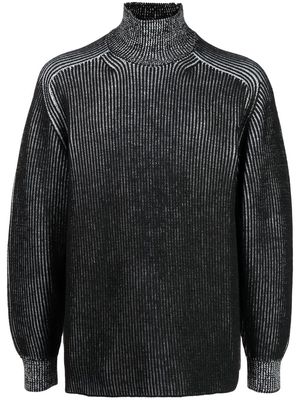Fumito Ganryu roll-neck knit jumper - Black