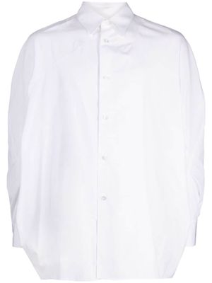 Fumito Ganryu tailored cotton-poplin shirt - White