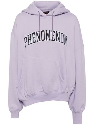 Fumito Ganryu x Phenomenon asymmetric cotton hoodie - Purple