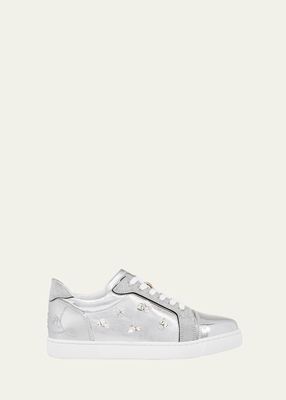 Fun Vieira Metallic Script Red Sole Sneakers