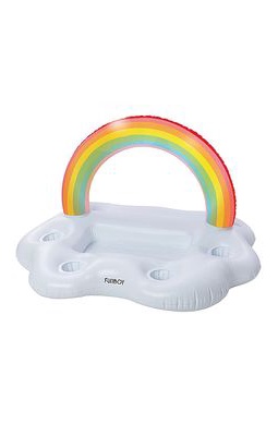 FUNBOY Rainbow Cloud Inflatable Floating Bar in Multi.