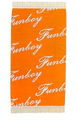 FUNBOY Villa Funboy Beach Towel in Orange.