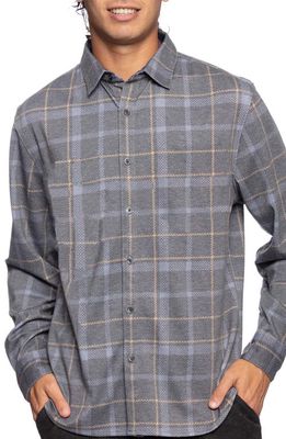 Fundamental Coast Andy Plaid Button-Up Shirt in Iron
