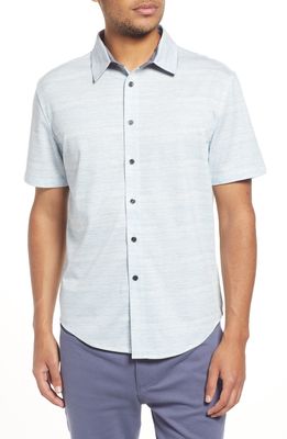 Fundamental Coast Westport Stripe Short Sleeve Button-Up Shirt in Summer White