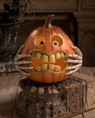 Funny Face Jack-O-Lantern Halloween Decoration