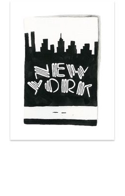 Furbish Studio 5x7 New York Print in Black,White.