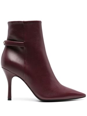 Furla 100mm pointed-toe ankle boots - Red