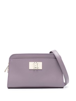 Furla Aura pebbled leather crossbody bag - Purple