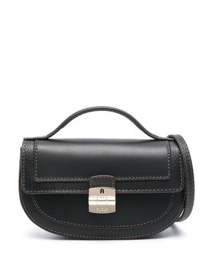 Furla Club 2 grained leather bag - Black
