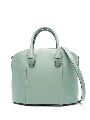Furla contrasting-panel leather tote bag - Green