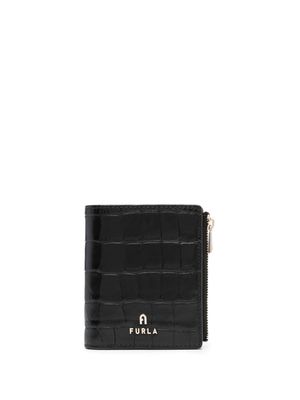 Furla crocodile-effect leather wallet - Black