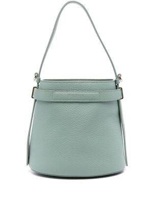 Furla debossed-logo leather bucket bag - Green