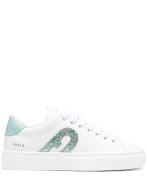 Furla Joy leather sneakers - White