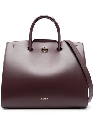 Furla large Genesi leather tote bag - Purple