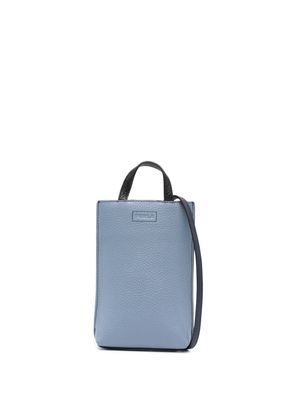 Furla logo-debossed leather crossbody bag - Blue