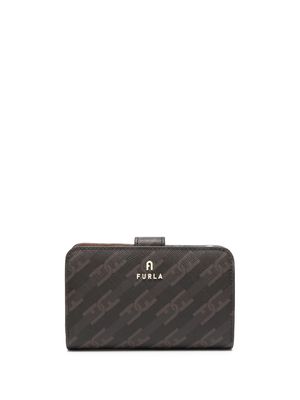 Furla logo-lettering leather wallet - Brown
