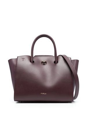 Furla medium Genesi leather tote bag - Purple
