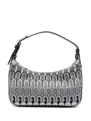 Furla monogram-jacquard shoulder bag - Black