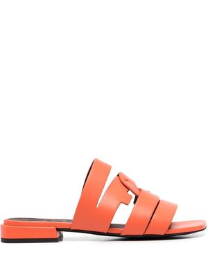 Furla multi-strap leather sandals - Orange