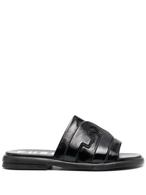 Furla Opportunity flat leather sandals - Black