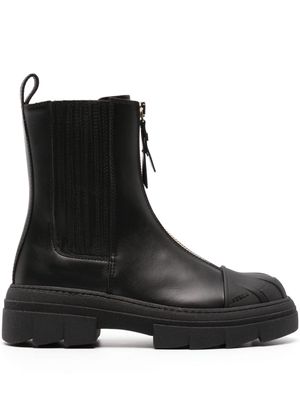 Furla panelled leather ankle boots - Black