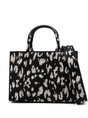 Furla patterned-jacquard tote bag - Black