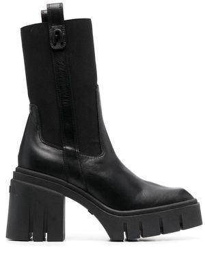 Furla ridged 95mm block-heel boots - Black