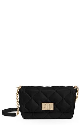 Furla Small 1927 Quilted Convertible Crossbody Bag in Nero