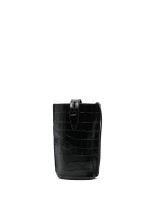 Furla Unica crocodile-effect crossbody bag - Black