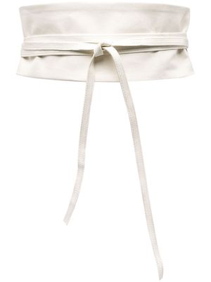 FURLING BY GIANI high-waist tie-fastening belt - White