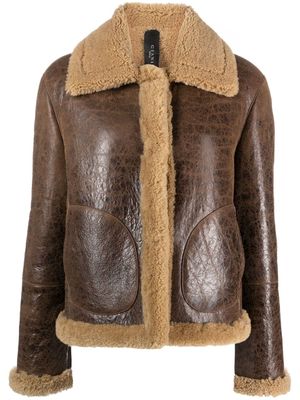 FURLING BY GIANI Karina Timber leather jacket - Brown
