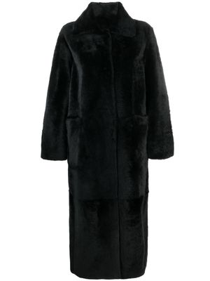 FURLING BY GIANI single-breasted lambskin coat - Black