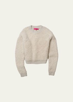 Furry Cashmere Crewneck Sweater