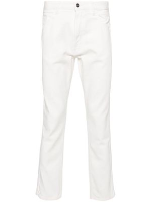 FURSAC button-fastening cotton tapered jeans - White