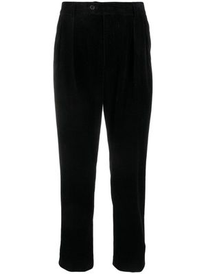 FURSAC button-up corduroy cropped trousers - Black