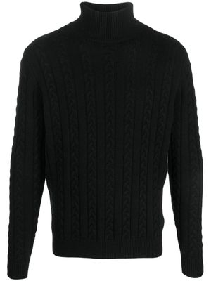 FURSAC cable-knit mock-neck jumper - Black