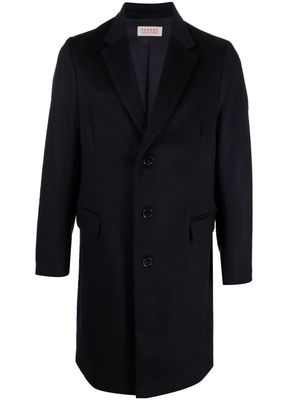 FURSAC cashmere single-breasted coat - Blue