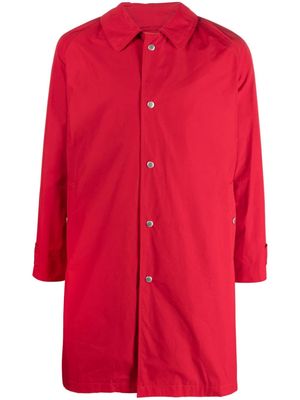 FURSAC classic-collar midi raincoat - Red
