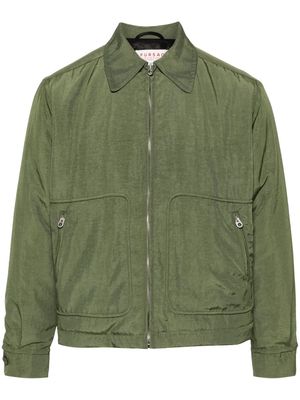 FURSAC classic-collar padded jacket - Green