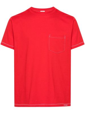 FURSAC contrast-stitching cotton T-shirt - Red