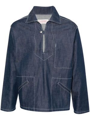 FURSAC contrast-stitching denim jacket - Blue