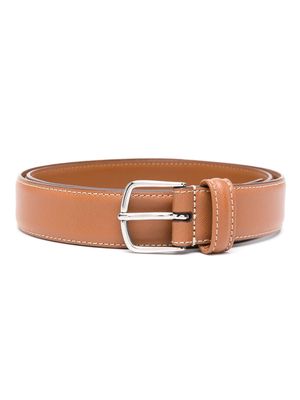 FURSAC contrast-stitching leather belt - Brown