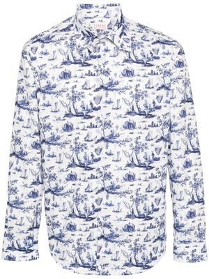 FURSAC cotton fishing shirt - Blue